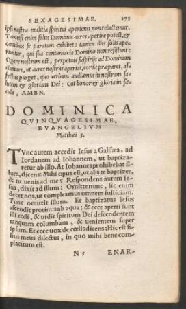 Dominica Quinquagesimae ...