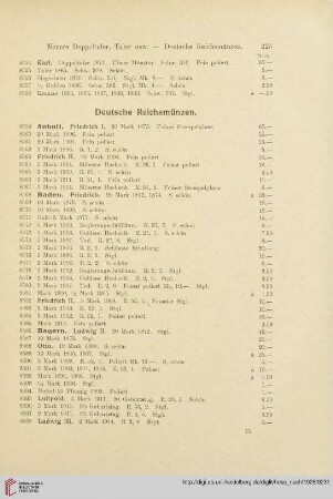 Deutsche Reichsmünzen (Nr. 8559 - 8725)
