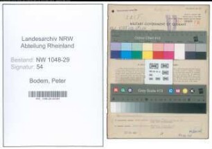 Entnazifizierung Peter Bodem , geb. 07.05.1914 (Beamter)