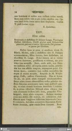 XXIV. Idem eidem