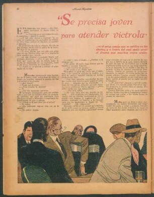 "Se precisa joven para atender victrola" : Novela cort por Alfredo Espinosa