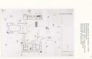 Rundfunkgebäude, Berlin-Wilmersdorf (Diplomarbeit bei Kurt Dübbers): Grundriss Erdgeschoss 1:200