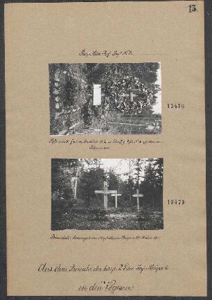 Bärenstall: Grab des Ltts. Müller 10. Komp. Ldw. Inf.-Rgts. Nr. 3 gefallen im Februar 1915