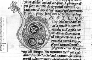 Rankeninitiale B (?), Folio 1 verso