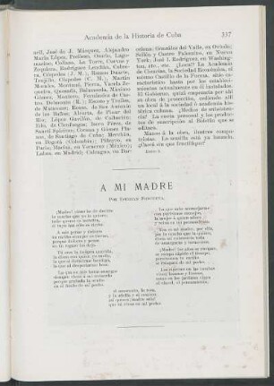 A mi madre. [Poesía]