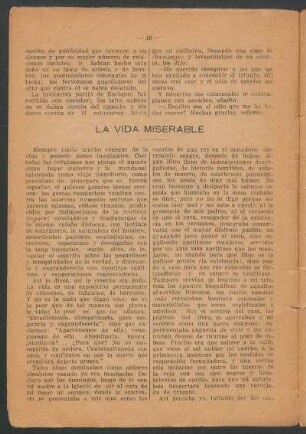 La vita miserable