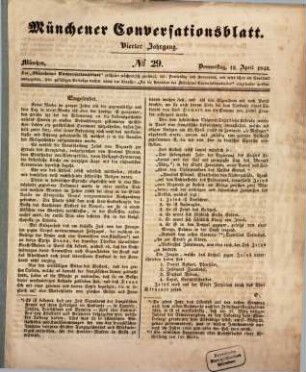 Münchener Conversationsblatt, 1843 = Jg. 4, 13. Apr.