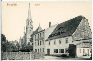 Burgstädt. Kirche und Stadtmühle