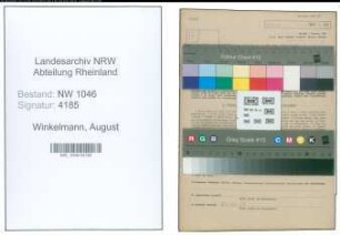 Entnazifizierung August Winkelmann , geb. 31.08.1883 (Landwirt)