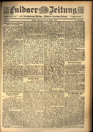 Ausgabe vom Mittwoch, den 20. Februar 1901.