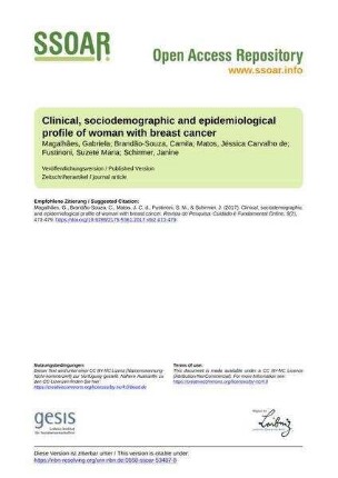 Clinical, sociodemographic and epidemiological profile of woman with breast cancer