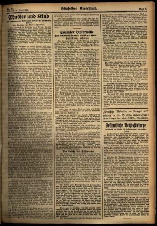 Zweite Ausgabe vom Mittwoch, den 18. April 1934.