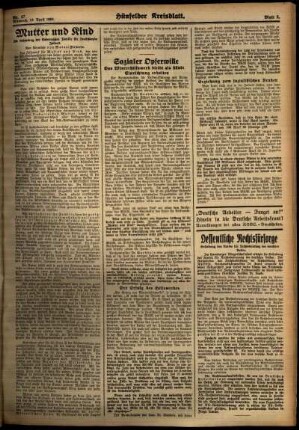 Zweite Ausgabe vom Mittwoch, den 18. April 1934.