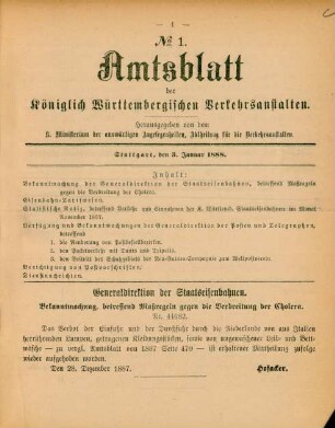 3. Januar-31. Dezember = No. 1-174