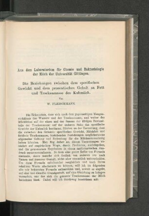 Aus dem Laboratorium für Chemie und Bakteriologie der Milch der Universität Göttingen.