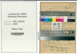 Entnazifizierung Paul Maas , geb. 28.06.1901 (Arbeiter)