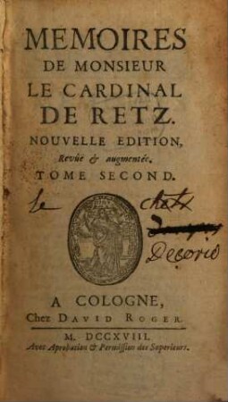 Mémoires De Monsieur Le Cardinal De Retz, 2