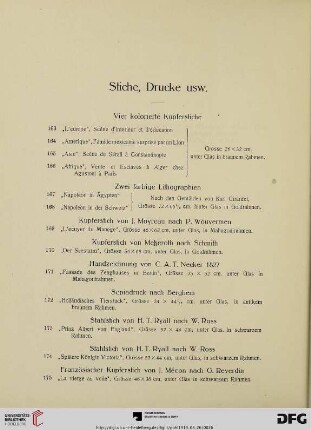 Stiche, Drucke usw. (Nr. 163-183)