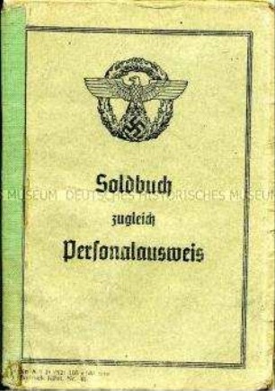 Soldbuch/Personalausweis von Adolf Ockert