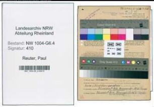 Entnazifizierung Paul Reuter , geb. 06.05.1897 (Konstrukteur)