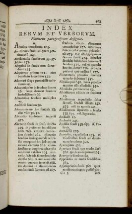 Index Rervm Et Verborvm