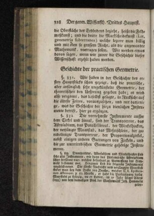 Geschichte der practischen Geometrie.