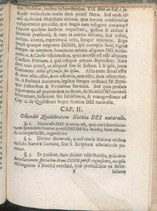 Cap. II. Ostendit Quidditatem Notitiæ Dei naturalis.