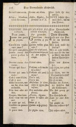 316-329, Das Dreyzehende Gespräch. - Das Achtzehende Gespräch.