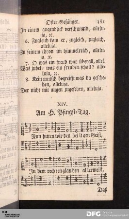 Pfingst-Gesänger.