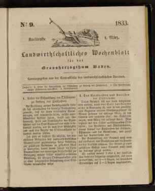 No 9. 1. März. 1833