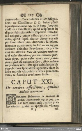 Caput XXI. De cerebri affectibus, quibus acidulae conveniunt
