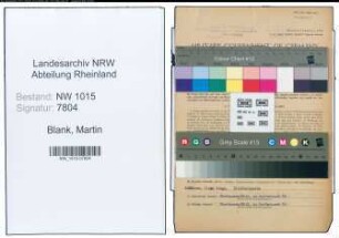 Entnazifizierung Martin Blank , geb. 05.02.1897 (Kaufmaennischer Angestellter)