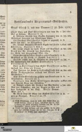 Fortlaufende Regierungs-Geschichte.