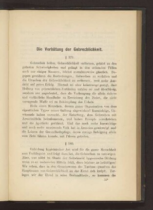 Die Verhütung der Gebrechlichkeit