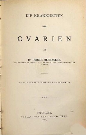 Die Krankheiten der Ovarien