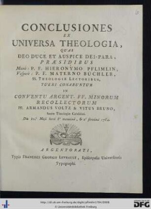 Conclusiones Ex Universa Theologia