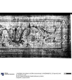 Buchstaben und Ziffern (zweikonturig): J WHA[TMAN]/182[...] (Fragment)