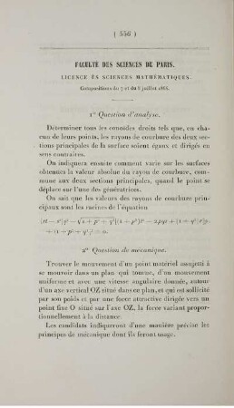 Faculté des sciences de Paris.