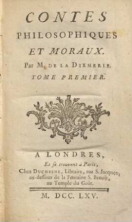Contes philosophiques et moraux, 1