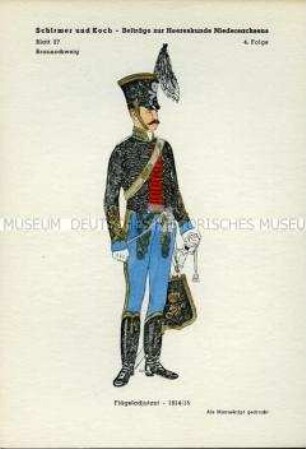 Uniformdarstellung, Flügeladjutant, Herzogtum Braunschweig, 1814/1815.