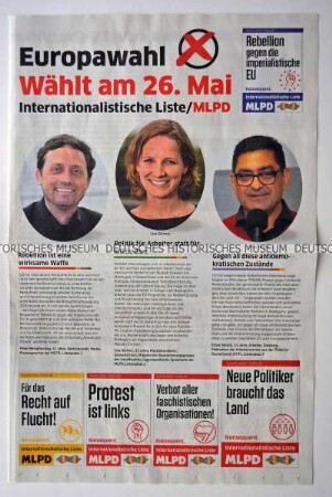 Wahlzeitung der Internationalistischen Liste/MLPD zur Europawahl 2019