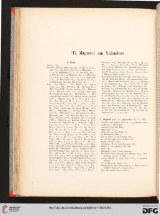 III: Magnesia am Maiandros