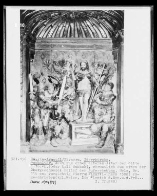 Hochaltar, Detail, Obergeschoss: Auferstehung