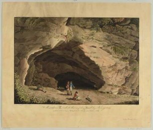 Die Höhle Diebskeller unterhalb des Berges Quirl südlich von Königstein in der Sächsischen Schweiz