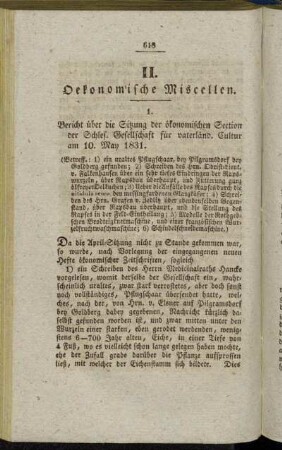II. Oekonomische Schriften.