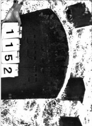 Grabstein 1152 (Index: 100098665) Maße HxBxT: 83x56x9 cm Besonderheit: kulturhistorisch wertvoll / hist.-wiss. Gründe (Gemeindestellung): Grabstein 1152 (Detailaufnahme)