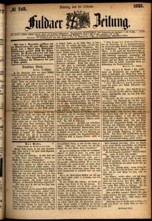 Ausgabe vom Montag, den 29. Oktober 1883.