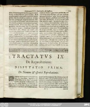 Tractatus IX. De Reprobatione.