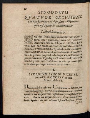 Synodorum Quatuor Oecumenicarum ...