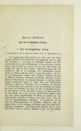 Zweiter Abschnitt. Zeit des dreißigjährigen Krieges